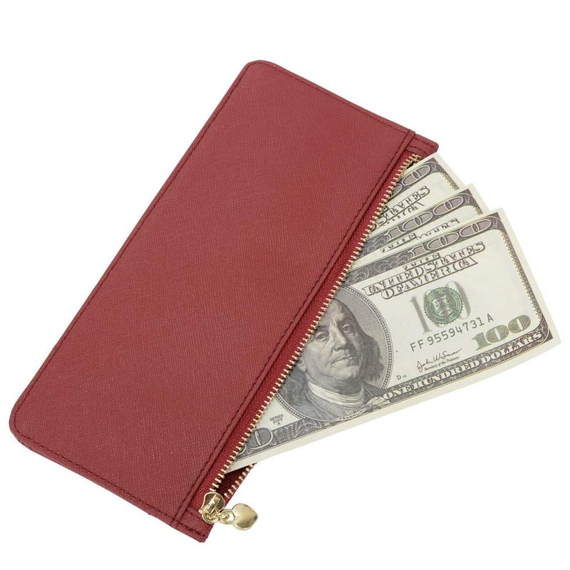 ARRIZO Women's Credit Card Wallet Slim Long Card Wallet Holder with Zipper Pocket for Cash, Coin, Receipt, ID Card - Image 3